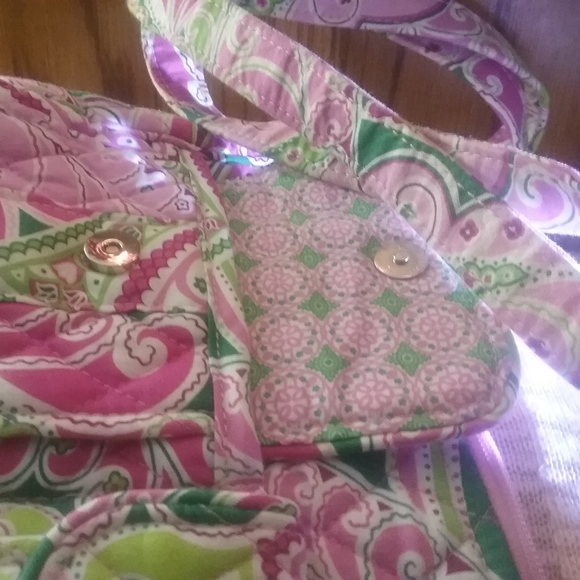 LIKE NEW! Vera Bradley Pinwheel Pink Organizer Bag - Picture 7 of 8